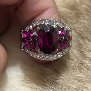 Paparazzi Silver and Purple Gemstone Ring